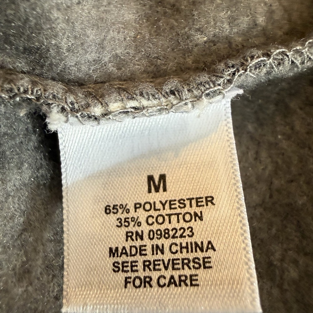 Magellan Men's Loose Fit Gray Quarter Zip Fleece Pullover Jacket M - Picture 6 of 9